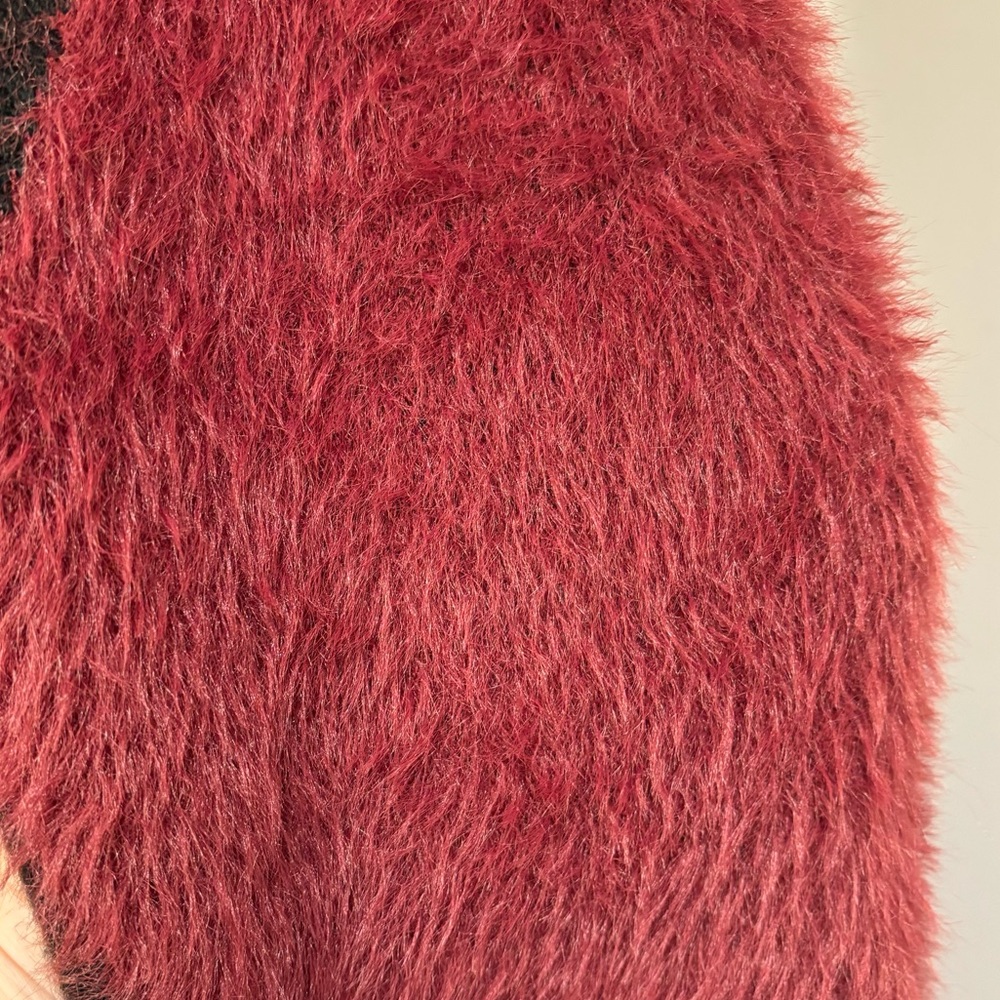 Long, fuzzy Curations open front cardigan, duster. 1X - Picture 5 of 10